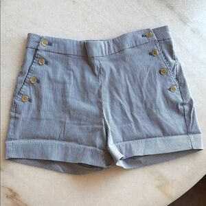Banana Republic Striped Blue Women's Shorts